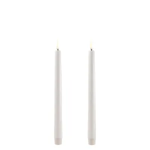 Uyuni dinerkaars taper candle Vanilla 2,3 x 25,5 cm (set a 2)